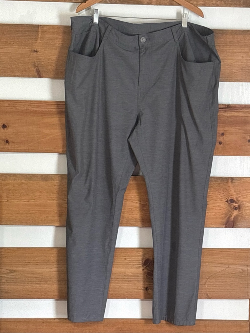 PGA Tour Flexible Smoke Gray Pocket Moisture Control Golf Pants Men's Size 44x30